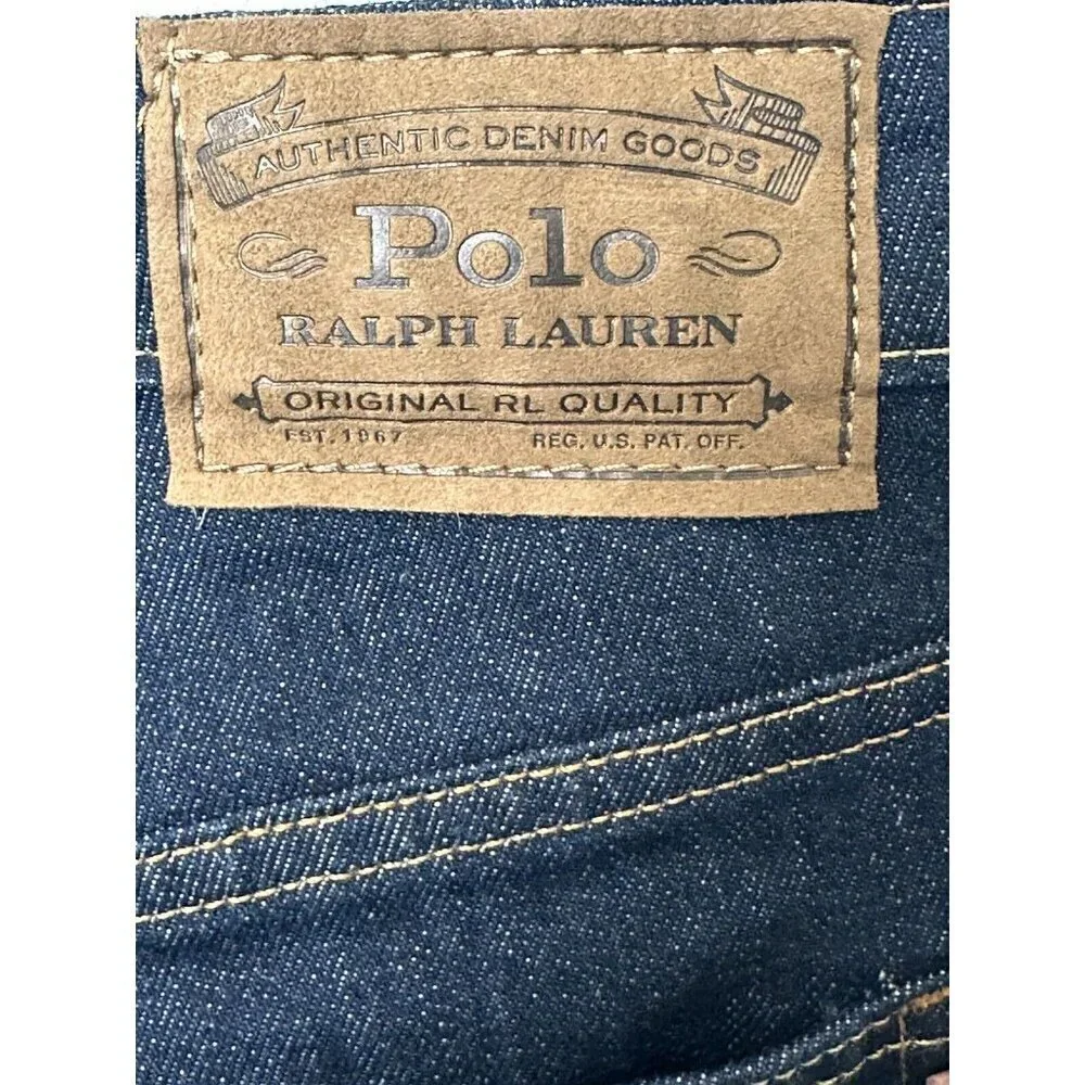 NEW Polo Ralph Lauren Boy Sz 20 Hampton Straight Stretch Jeans Dark Wash Classic